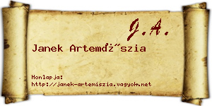 Janek Artemíszia névjegykártya